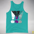 Demisexual Pride Grunge Exclamation Points Premium Tank Top - Teal